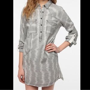 BDG Coastal Cowgirl Western Striped Shirt Dress Women’s Size Small